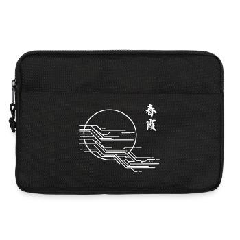 Cyber Zen Frühlingsnebel – Harugasumi Circuit Moon - Laptoptasche 13" - Schwarz - Vorne