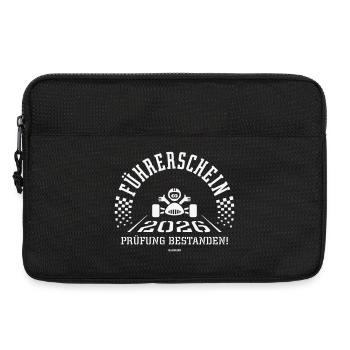 Führerschein 2026 – Fahrprüfung Bestanden! (White) - Laptoptasche 13" - Schwarz - Vorne
