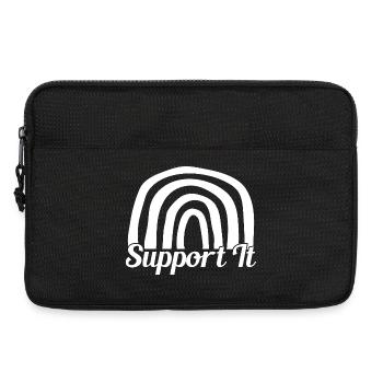 Citation d’assistant social : Soutien au travail social - Sacoche pour ordinateur portable 13 pouces - noir - Devant