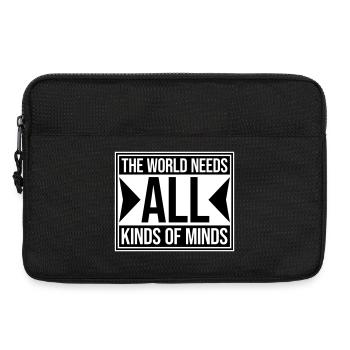 The World Needs All Kinds Of Minds Inspirierend - Laptoptasche 13" - Schwarz - Vorne