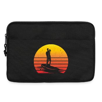 SUP Retro Stand Up Paddling Vintage Sunset - Laptoptasche 13" - Schwarz - Vorne