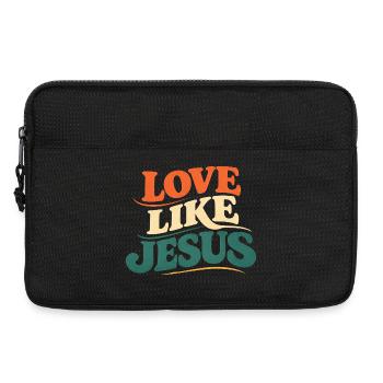 T-shirt Jésus : Amour comme Jésus Cadeau chrétien - Sacoche pour ordinateur portable 13 pouces - noir - Devant
