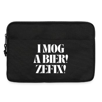 I mog a Bier! Zefix! - Laptoptasche 13" - Schwarz - Vorne