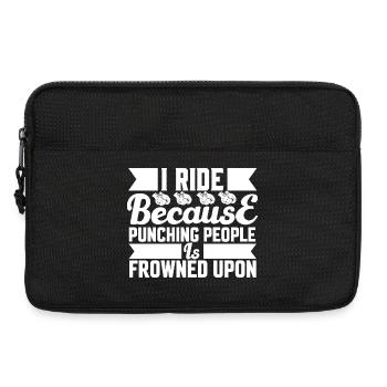 Roulez car les coups de poing sont interdits - Sacoche pour ordinateur portable 13 pouces - noir - Devant