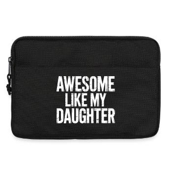 awesome like my shirt gifts for dad from daughter - Sacoche pour ordinateur portable 13 pouces - noir - Devant