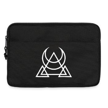 Weißes Symbol der ägyptischen Pyramiden - Laptoptasche 13" - Schwarz - Vorne