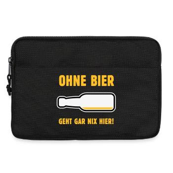 Ohne Bier Geht Gar Nix Hier! (Bierchen / NEG 3C) - Laptoptasche 13" - Schwarz - Vorne