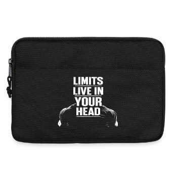 Boundaries live in the mind - Laptop bag 13" - black - Front
