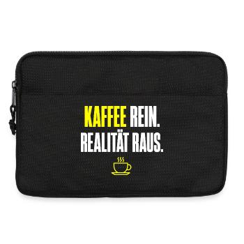 Kaffee Rein Realität Raus - Laptoptasche 13" - Schwarz - Vorne