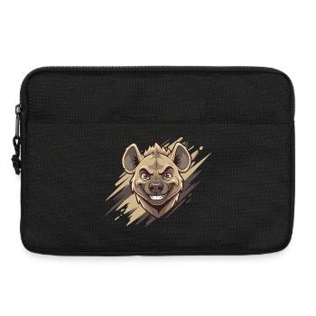 Karikaturhyäne mit frechem Grinsen - Laptoptasche 13" - Schwarz - Vorne