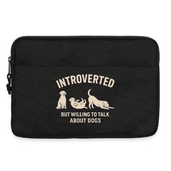 Dogs Introvert Talk About Dogs Shirt - Laptop bag 13" - black - Front