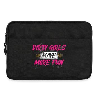 Dirty girls have more fun Schlammlauf Mud Run - Laptoptasche 13" - Schwarz - Vorne
