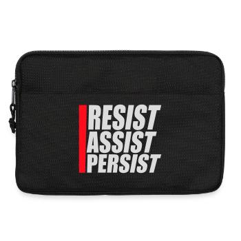 Résistez Assistez Persister Activisme Logo de motivation - Sacoche pour ordinateur portable 13 pouces - noir - Devant