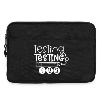 Handgezeichneter Test-Doodle-Bleistift 123 - Laptoptasche 13" - Schwarz - Vorne