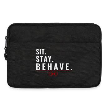 Setz dich. Bleib. Benimm dich. – Gehorsamsdenkweise - Laptoptasche 13" - Schwarz - Vorne