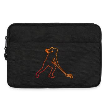 Unihockey Geschenkidee für eine Floorballspielerin - Laptoptasche 13" - Schwarz - Vorne