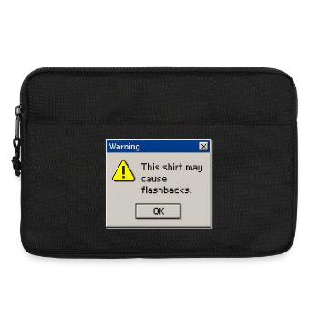 Retro 90s Computer Error Pop Up Flashback - Laptop bag 13" - black - Front