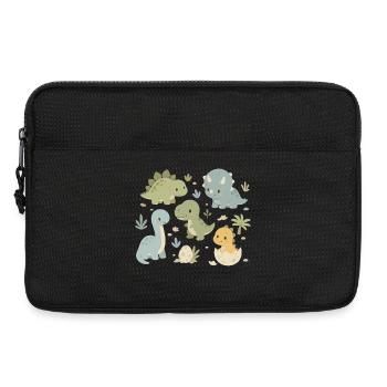 Niedliche Dinosaurier Kinder Design - Laptoptasche 13" - Schwarz - Vorne