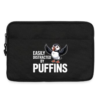 Easily Distracted By Puffins Lustiger - Laptop bag 13" - black - Front