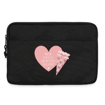 Mein großes Abenteuer beginnt Einschulungsdesign - Laptoptasche 13" - Schwarz - Vorne