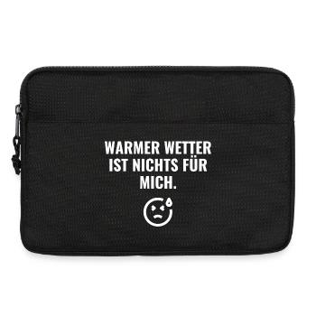 Warmes Wetter ist nichts für mich. - Laptoptasche 13" - Schwarz - Vorne