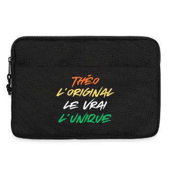 théo Homme L'original Le Vrai L'unique Prénom théo - Sacoche pour ordinateur portable 13 pouces - noir - Devant