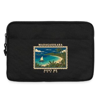 Madagaskar Nosy Be Vintage Reisemarke - Laptoptasche 13" - Schwarz - Vorne
