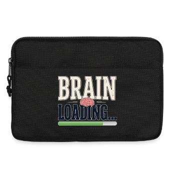 Schülerhumor – Gehirnbelastung - Laptoptasche 13" - Schwarz - Vorne