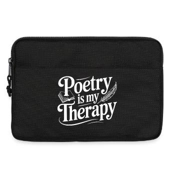 Poesie ist meine Therapie - Laptoptasche 13" - Schwarz - Vorne