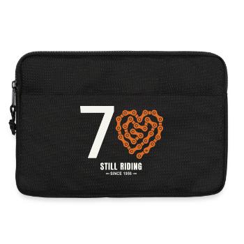 70 Jahre Fahrrad fährt immer noch Geburtstagsgeschenk - Laptoptasche 13" - Schwarz - Vorne