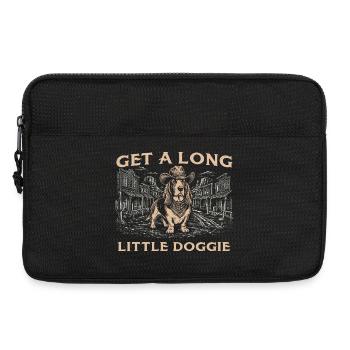 Prends un long petit chien - Papa de chien basset hound - Sacoche pour ordinateur portable 13 pouces - noir - Devant