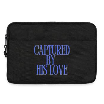 Captured By His Love Blue Christian Quote - Laptop bag 13" - black - Front