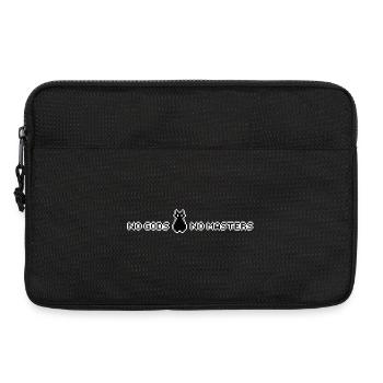 Slogan Pixel Art : PAS DE DIEUX NI DE MAÎTRES avec Cat - Sacoche pour ordinateur portable 13 pouces - noir - Devant