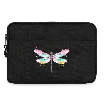Dragonfly with watercolor wings - Laptop bag 13" - black - Front