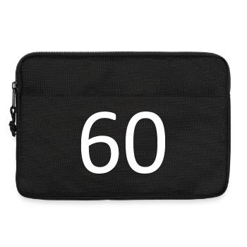 60.Geburtstag 60 Jahre Jubiläum 60 Zahl 60 weiß - Laptoptasche 13" - Schwarz - Vorne