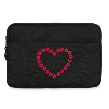Blume Herz - Laptoptasche 13" - Schwarz - Vorne