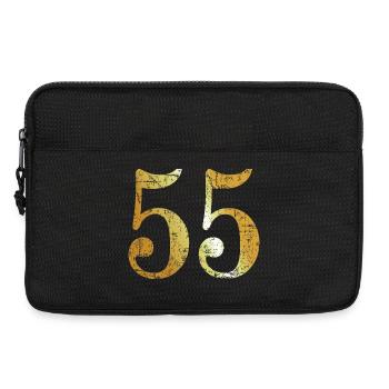 Nummer 55 (Vintage Goldgelb) 55. Geburtstag - Laptoptasche 13" - Schwarz - Vorne