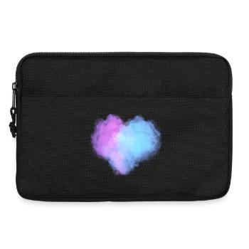 Herzförmige Wolken - Laptoptasche 13" - Schwarz - Vorne