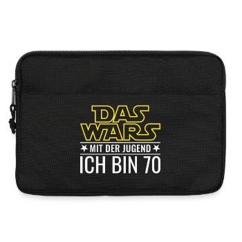 70. Geburtstag Das wars mit der Jugend - Laptoptasche 13" - Schwarz - Vorne