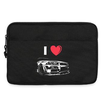 i love skyline car tuning gtr heart heart love - Laptop bag 13" - black - Front