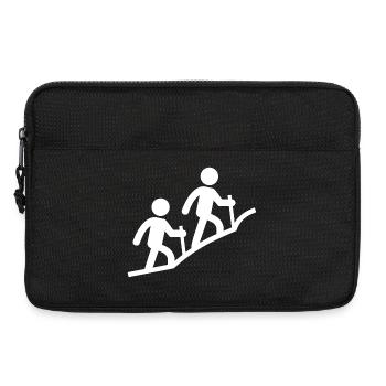 Randonnée, randonnée en montagne, trekking, course à pied - Sacoche pour ordinateur portable 13 pouces - noir - Devant