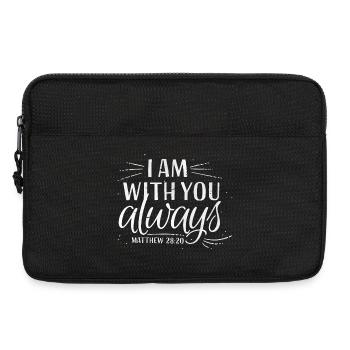 I am with you always - Laptoptasche 13" - Schwarz - Vorne
