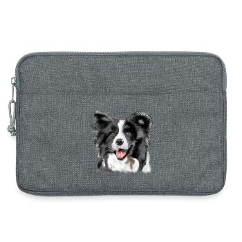 Border Collie - Sacoche pour ordinateur portable 13 pouces - gris chiné - Devant