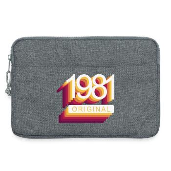 Born in 1981 - Laptop bag 13" - heather grey - Front