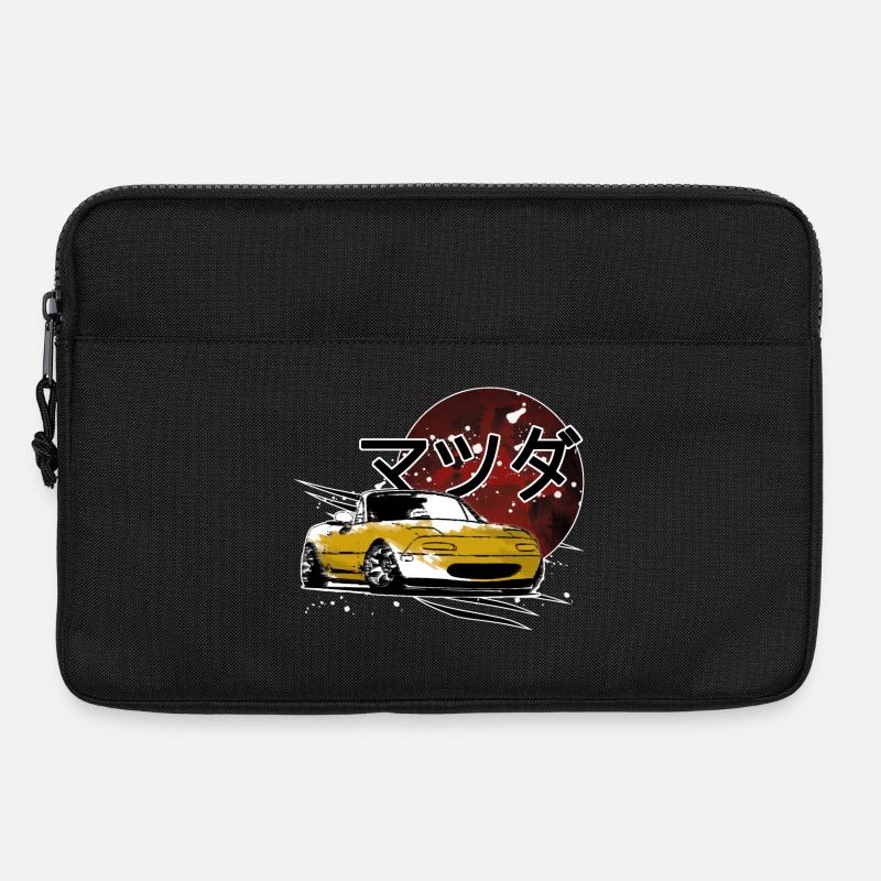 Japanisches Auto Miata Mx5 gelb rot - Laptoptasche 13" - Schwarz