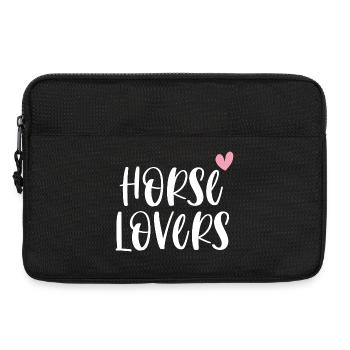 Horse Lovers Pferde Reiten Geschenk - Laptoptasche 13" - Schwarz - Vorne
