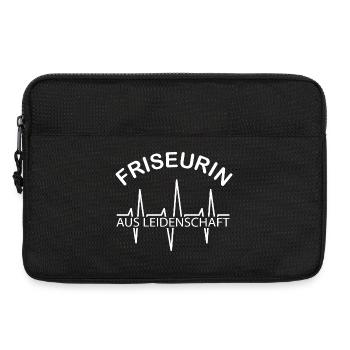 Friseurin aus Leidenschaft Herzschlag Ekg Puls - Laptoptasche 13" - Schwarz - Vorne