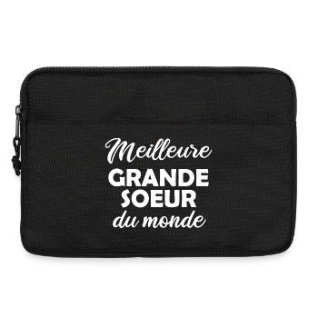 Meilleure Grande Soeur du monde - Sacoche pour ordinateur portable 13 pouces - noir - Devant