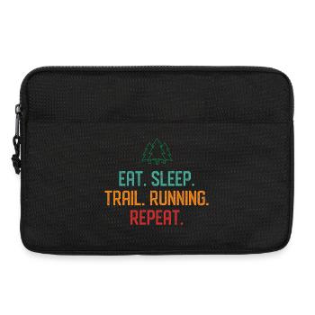 Eat. Sleep. Trail Running. Repeat. - Laptop bag 13" - black - Front