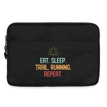 Eat. Sleep. Trail Running. Repeat. - Laptop bag 13" - black - Front